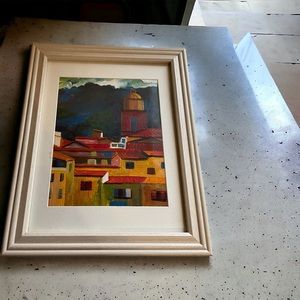 Small colorful acrylic  panting- artist unknown